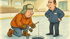 Ανέκδοτο: Ένας τύπος πάει για ψάρεμα στον πάγο