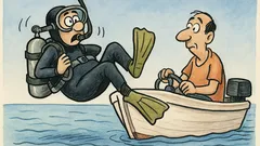 Ανέκδοτο: Γιατί οι δύτες πέφτουν ανάσκελα;