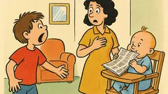 Ανέκδοτο: Μαμά, μαμά! Η Ελενίτσα τρώει εφημερίδα