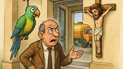 Ανέκδοτο: Ο διαχειριστής κρεμάει τον παπαγάλο