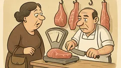 Ανέκδοτο: Η κυρία λέει στον χασάπη…