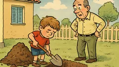 Ανέκδοτο: Ο Τοτός σκάβει τεράστια τρύπα