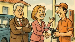 Ανέκδοτο: Ο Κλίντον με τη Χίλαρι σταματάνε