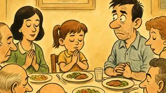 Ανέκδοτο: Πριν το φαγητό, η κόρη...