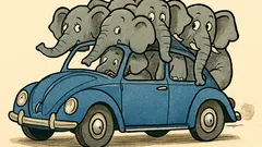 Ανέκδοτο: Πώς χωράνε 5 ελέφαντες σε Volkswagen;