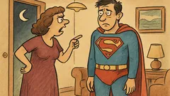 Ανέκδοτο: Γυρίζει σπίτι στις 10 ο Superman