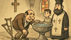 Ανέκδοτο: Μπαίνει χωλός στην εκκλησία...