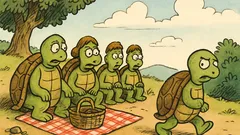 Ανέκδοτο: Μια οικογένεια χελωνών πάει πικνίκ