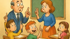 Ανέκδοτο: Η δασκάλα λέει «σηκώστε δύο δάχτυλα»