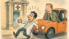 Ανέκδοτο: Ο ατζαμής οδηγός χτυπάει περαστικό...