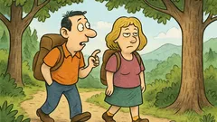 Ανέκδοτο: Ένα ζευγάρι περπατά στο δάσος...